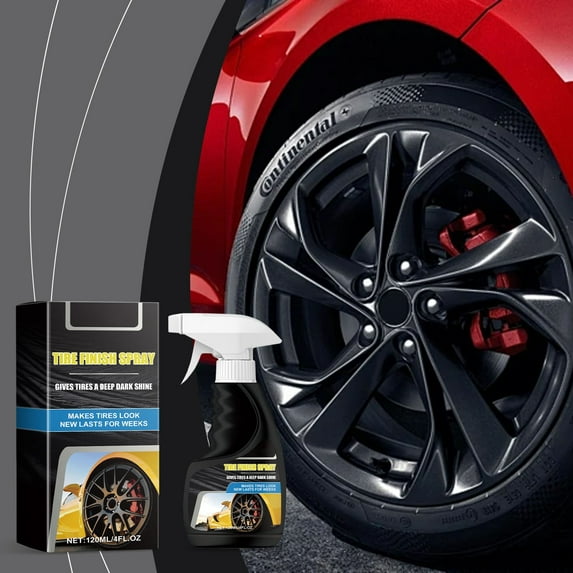 Tire Gloss Spray (120ML); Wheel Tire Gloss Maintenance Cleaning Polishing Coating Liquid Coating Agent; Suitable For Cars, Trucks, SUVs, RVs, Etc.