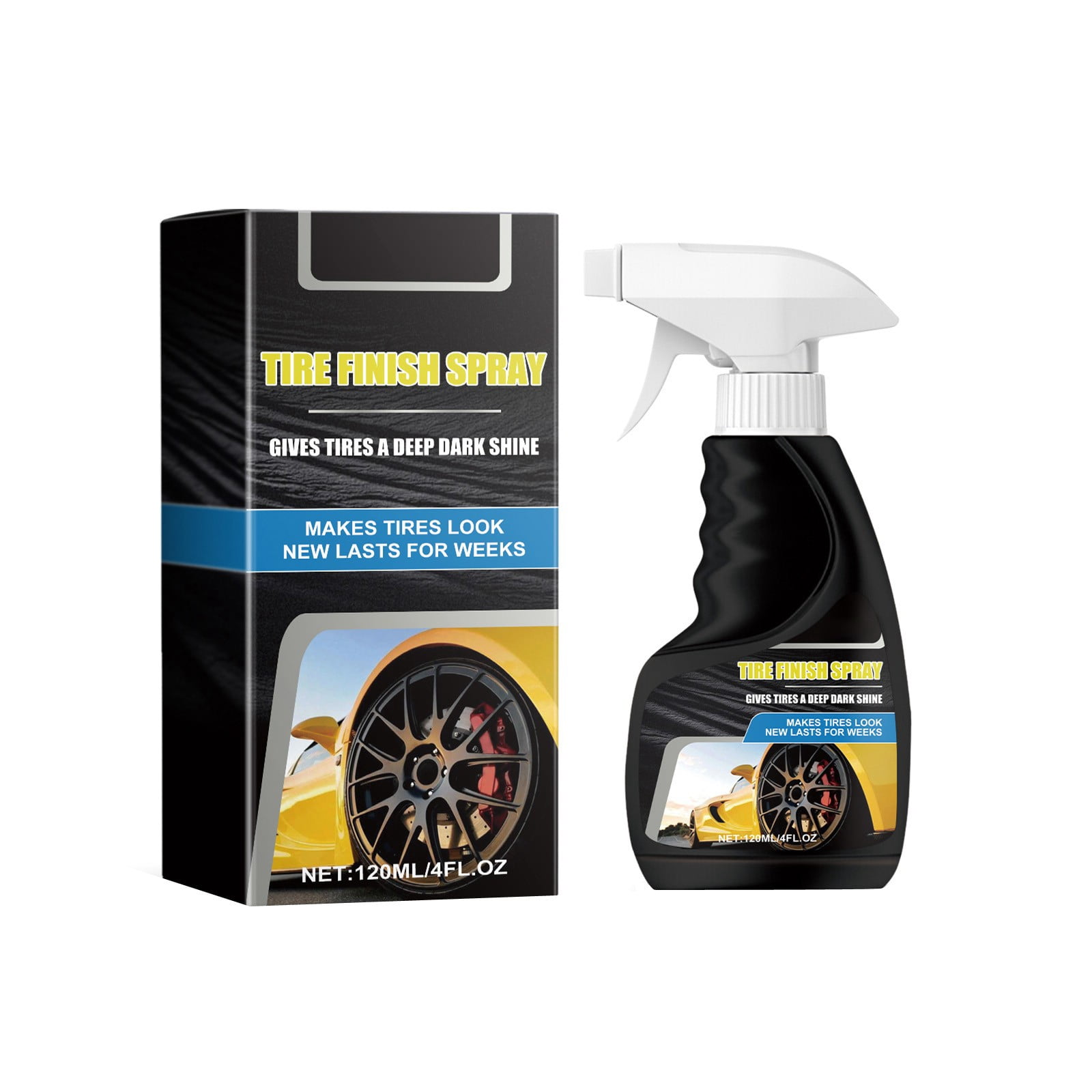 Tire Gloss Spray (120ML); Wheel Tire Gloss Maintenance Cleaning ...