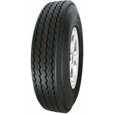 Hi-Run SU02 4.80-12 4PR Trailer Tire & 12X4 4-4 White Wheel Assembly