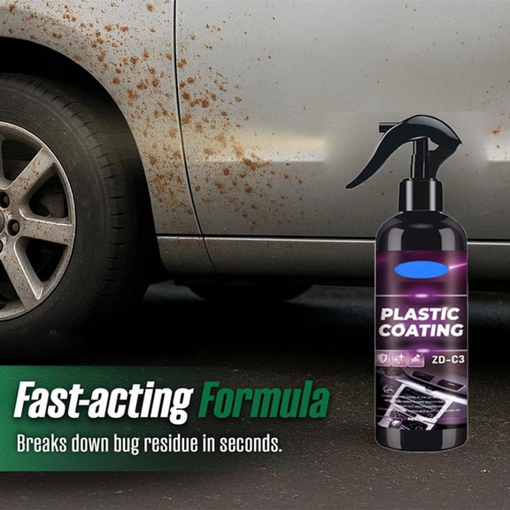 Tire Hub Refurbishment And Polishing Spray For Automotive Surfaces, Cleaning And Brightening Coating For Plastic Rubber And Metal, UV Protection Formula With Water-Repellent Barrier