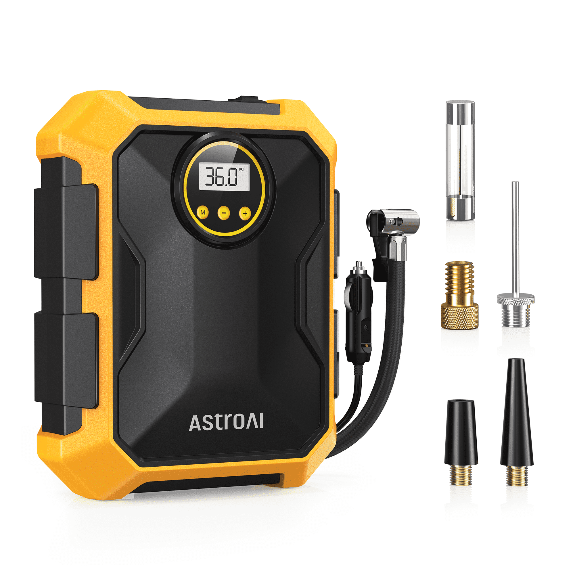 Tire Inflator 100 PSI, Car Tire Air Pump, Portable Air Compressor for  Tires, Yellow, for Gift