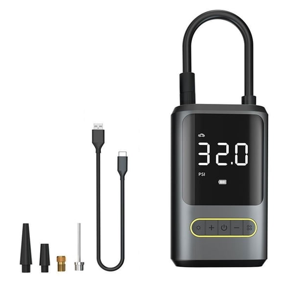 Car Air Compressor Mini-Portable Wireless Digital Electric Inflator Pump Inflatable for Auto Motorcycle-Bicycle Tire 80W