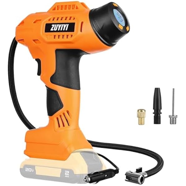 Cordless Tire Inflator For Dewalt 20V - Portable Air Compressor With Digital Gauge & LED Light, 160 PSI Max For Cars, Bikes, SUVs