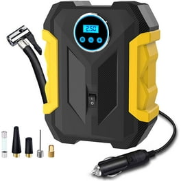 Auto Joe Cordless Digital Air Pump Inflator + Power Bank, 12-Volt DC  Adaptor, LED Flashlight, 140-PSI 