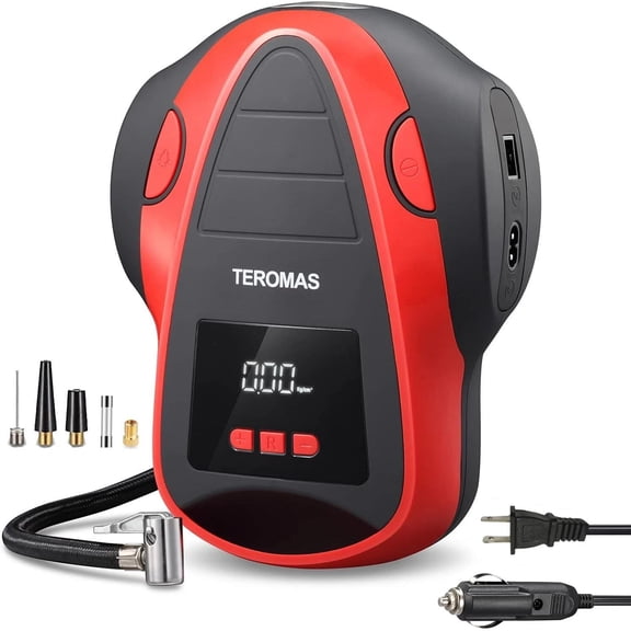 Tire Inflator Air Compressor, Portable Dc/ac Air Pump For Car Tires 12V