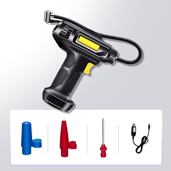 Tire Inflator, Cordless Car Tire Pump with Rechargeable Lithium Ion Battery, Car Power Adapter, Digital Pressure Gauge, Fast Inflation, Auto Tire Pump for Car Tires,Motorcycles