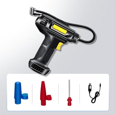 Tire Inflator, Cordless Car Tire Pump With Rechargeable Lithium Battery, Car Power Adapter, Digital Pressure Gauge, Wireless Car Pump