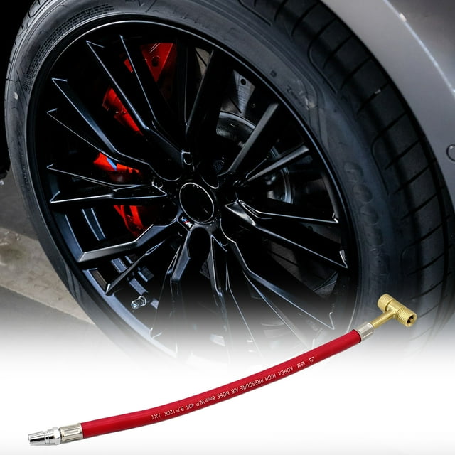 Tire Inflator Extension Tube Tyre Pump Quick Inflation Chuck Adapter