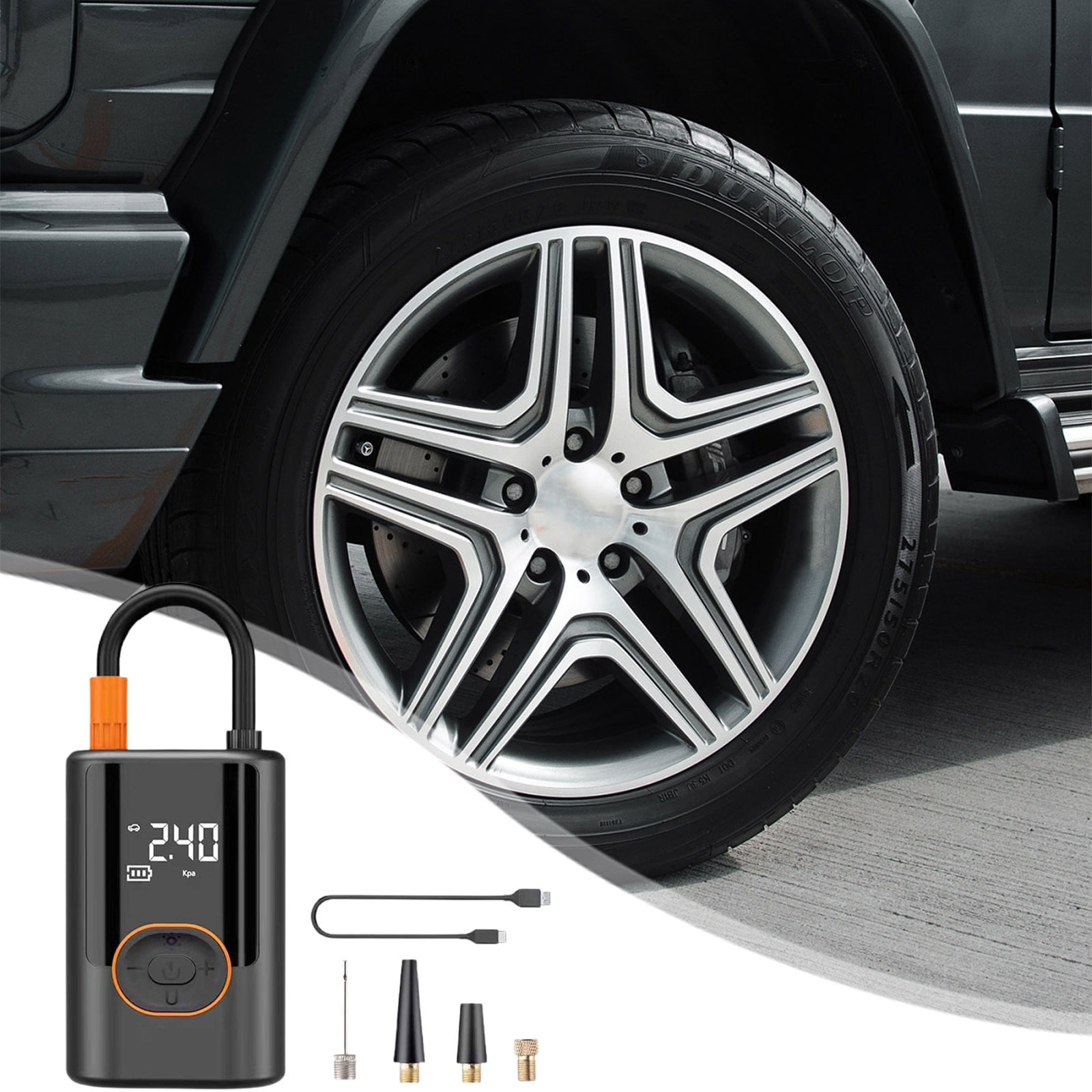 Sunwhale Portable Smart Tire Inflator, Cordless 6000mAh Backpack Digital Air Pump,for Electric Bike & Motorcycle Pump For Tires And Balls LED Light - View #12