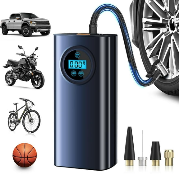 Tire Inflator, Portable Air Compressor, 150 PSI Fast Inflation & Cordless Tire Pump , Electric Air Pump for Car, Bicycle, Motorcycles, Ball