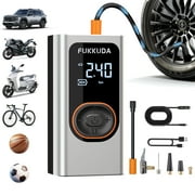 Tire Inflator Portable Air Compressor - 150PSI 4000mAh Cordless Air Pump, Accurate Pressure LCD Display, 2X Faster Inflation for Cars, Bikes & Motorcycle Tires, Balls and More