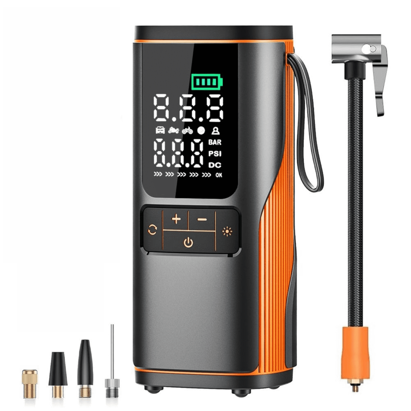 Tire Inflator Portable Air Compressor, 150PSI Car Tire Pump with Real - Time Pressure Display for Cars, Motorcycles, Bicycles, Ball Bikes, Dual - Use Type