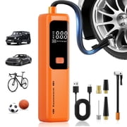 Car Tire Air Pump Portable, 150PSI Cordless Tire Inflator with Digital Pressure Gauge, Auto Shut Off, 3X Faster Inflation, Air Compressor for Car Tires, Motorcy