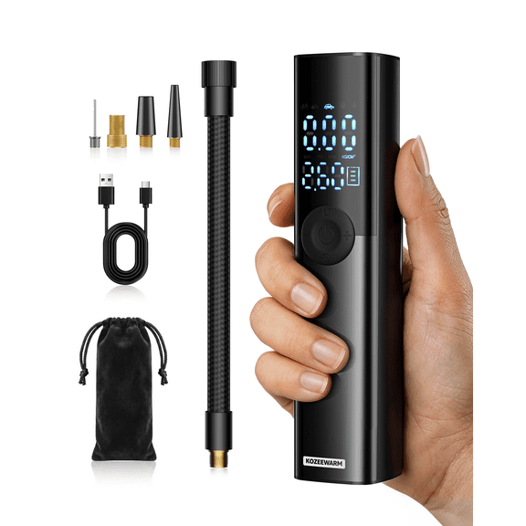 Tire Inflator Portable Air Compressor, 150PSI Tire Air Pump with Digital Pressure Gauge for Car Bicycle Motorcycle Ball
