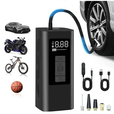 Tire Inflator Portable Air Compressor, 160 PSI Air Pump with 12000mAh Battery, Auto-shutoff for Cars, Digital Pressure Gauge, Emergency LED Light