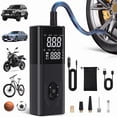 thumbnail image 1 of REHOTTOP 180PSI Tire Inflator, 6X Faster Portable Air Compressor for Car, 12V DC Tire Pump with Auto Shutoff for Car, Motorcycle, Bike and Ball, 1 of 9