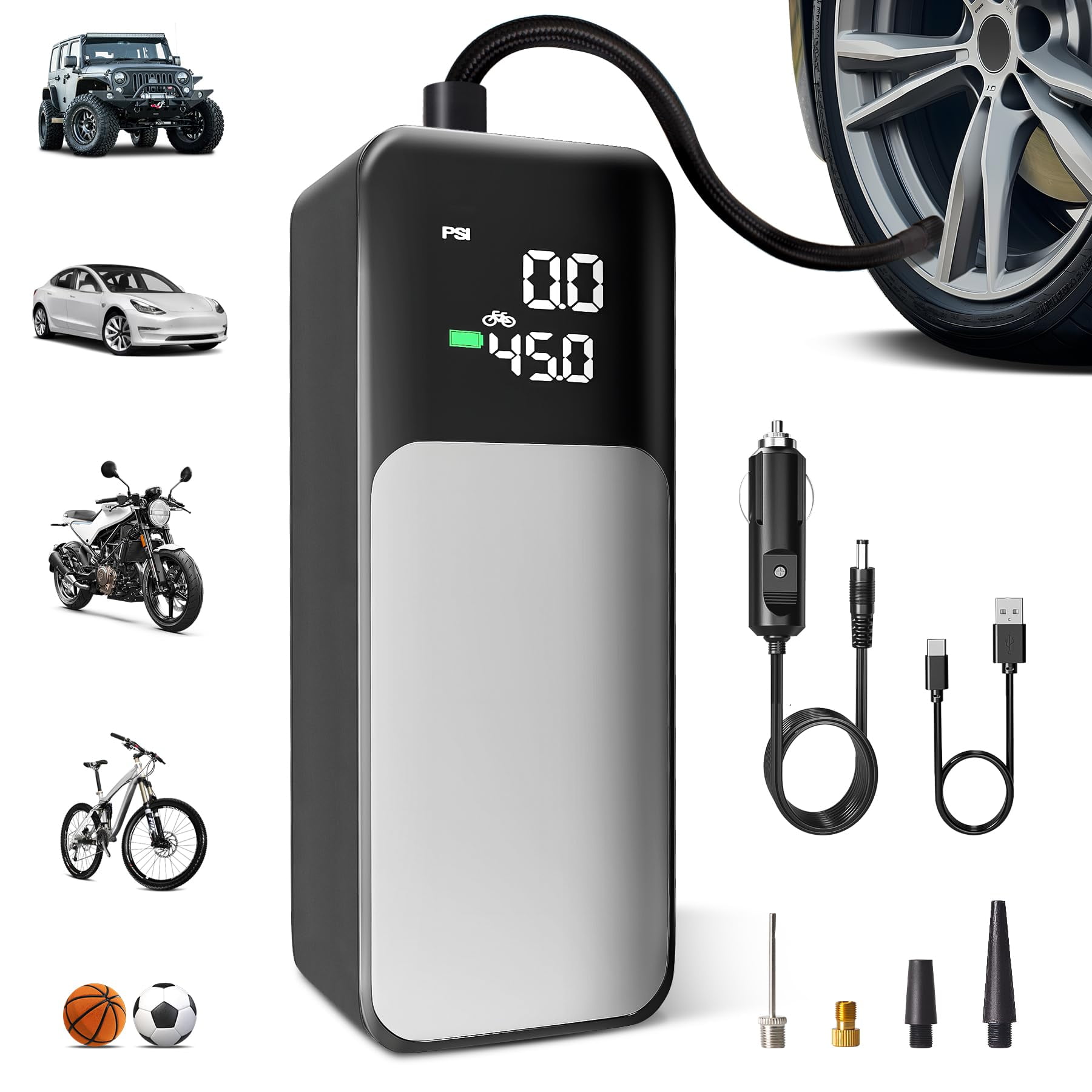 BY01 Tire Inflator Portable Air Compressor For Large Seychelles
