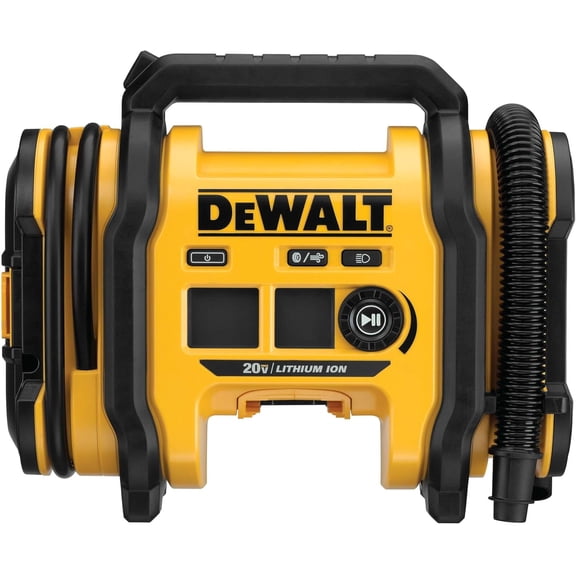 Tire Inflator Portable Air Compressor 20V MAX, Car Air Pump with Automatic Shut Off, LED Light, Tool Only (DCC020IB)
