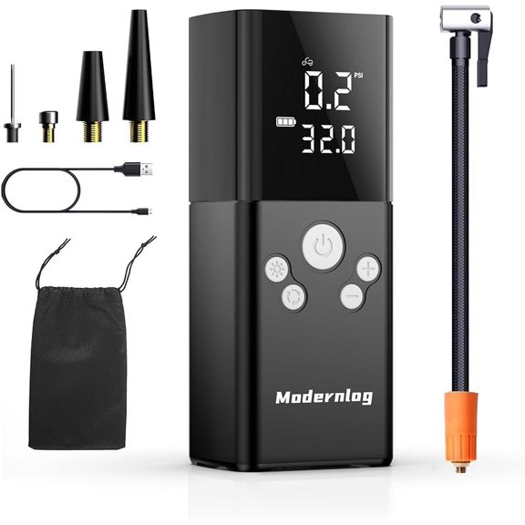 Tire Inflator Portable Air Compressor, 24000mAh 150PSI Portable Air Compressor, 3X Fast Cordless Electric Tire Pump with LCD Screen Air Pump for Car Motorcycle Bike Ball