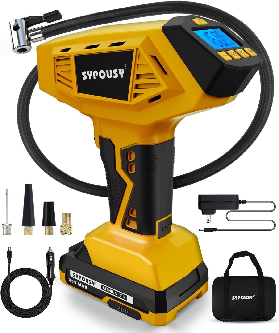 140 Compressor Tire Inflator Portable Air Compressor - 4X Faster Inflation, 160PSI ...