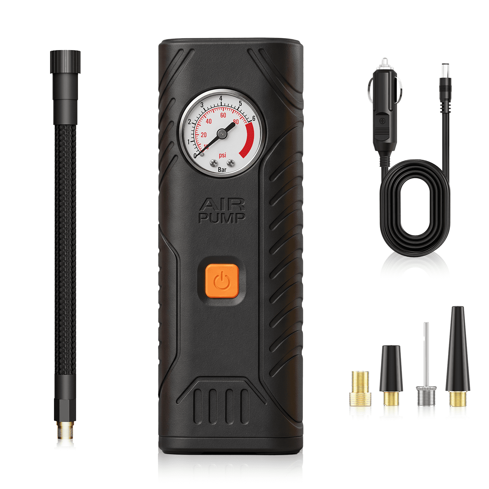 Tire Inflator Portable Air Compressor 60W 12V DC, Digital Display Air ...