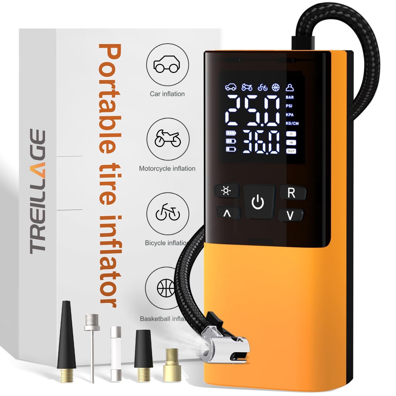 Tire Inflator Portable Air Compressor, Air Pump for 5X Faster 150 Psi ...