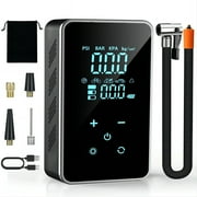 ALDF Tire Inflator Portable Air Compressor-18000mAh-Portable Air Pump-150 Psi Tire Pump with Touch Screen/Gauge/Light for Car, Motorcycle, Bike, Ball
