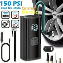 Tire Inflator Portable Air Compressor, Air Pump for Car Tires with Digital Tire Pressure Gauge, for Car, Motorcycle,Basketball, Inflatables, Bike Pump with LED Flashlight