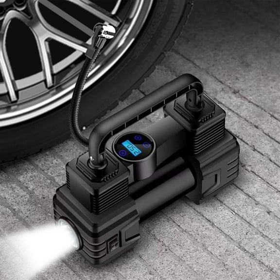 Tire Inflator Portable Air Compressor Air Pump for Car Tires 12V Auto Tire Pump with Digital Pressure Gauge with Emergency LED Light