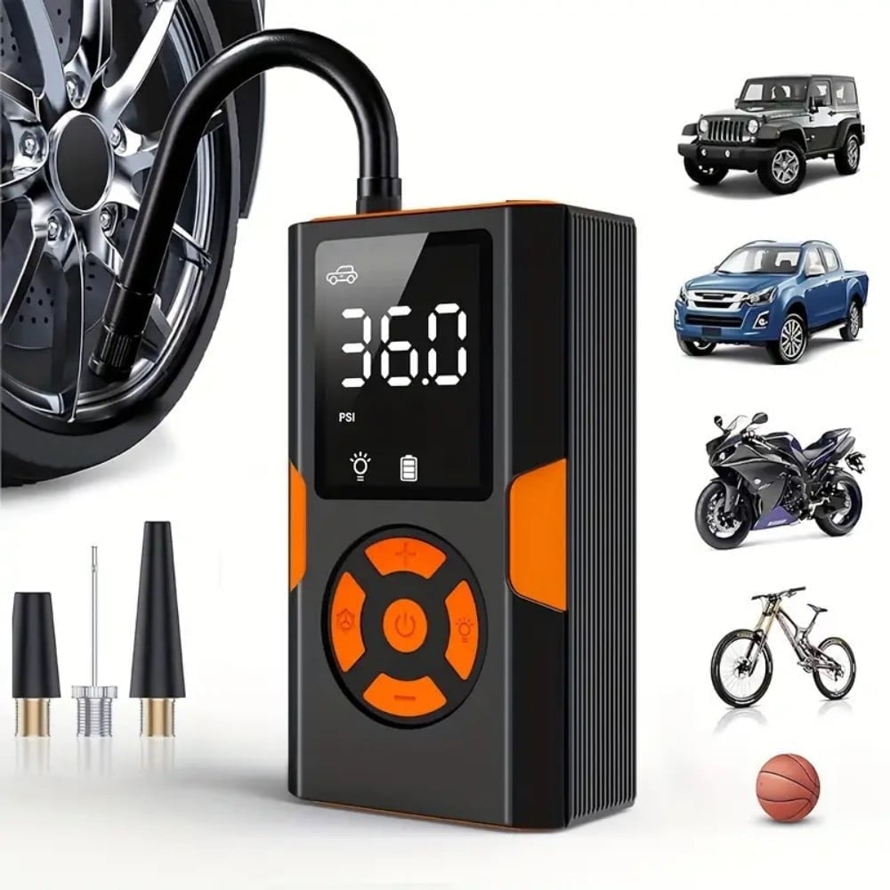 Tire Inflator Portable Air Compressor, Air Pump for Car Tires with Tire Pressure Gauge 150 PSI