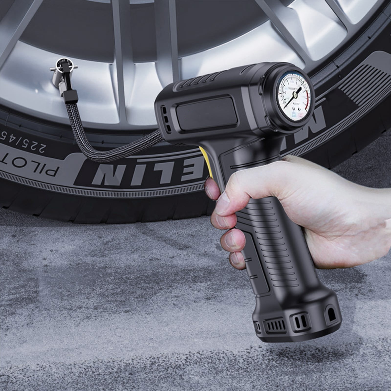 Tire Inflator Portable Air Compressor for Car Tires,150PSI Tire Inflator Portable A-ir Compressor A-ir Pump For Car Tires 12V Auto Tire Pump With Digital Pressure Gauge With Emergency LED Light