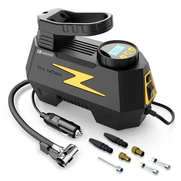Portable Tire Inflator Air Compressor 12V DC, 150PSI Car Tire Pump with LED Light & Digital Pressure Gauge, Electric Air Pump for Car, Bike, Motorcycle, Ball, SUV Tires