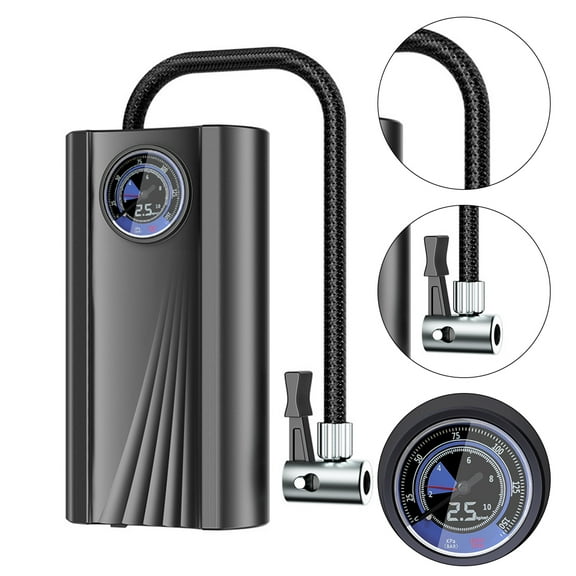 Tire Inflator Portable Air Compressor,Mini Tire Pump Quick Inflating with LED Light and Digital Pressure Gauge(12V)