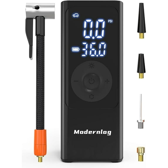Tire Inflator Portable Air Compressor - Powerful 150PSI & 3X Faster, Accurate Pressure Display, Cordless Easy Operation - Portable Air Pump for Car, Motorcycle, Bike, Ball and More