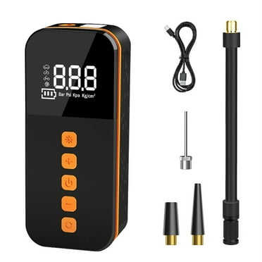 Tire Inflator Portable Air Compressor - Air Pump for Car Tires - Air Compressor for Car - - Motorcycle, Electric Bike Pump and Bicycle Pump w/LED Light, Multifunctional Portable Pumps