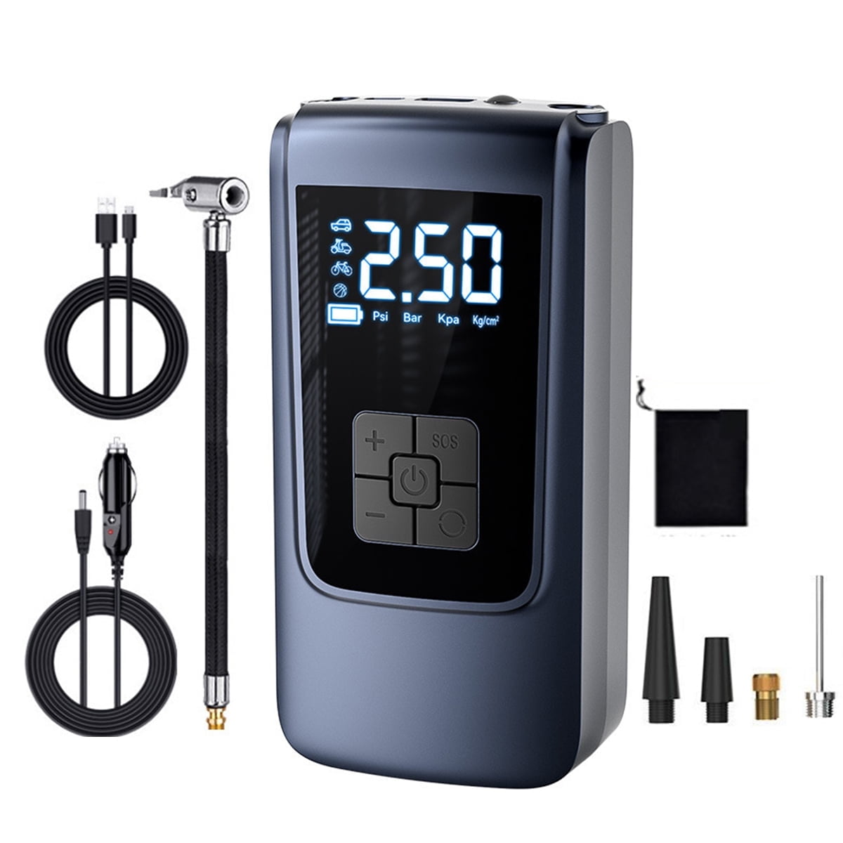 Tire Inflator Portable Air Compressor, Air Pump For Car Tires W/Digital - View #3