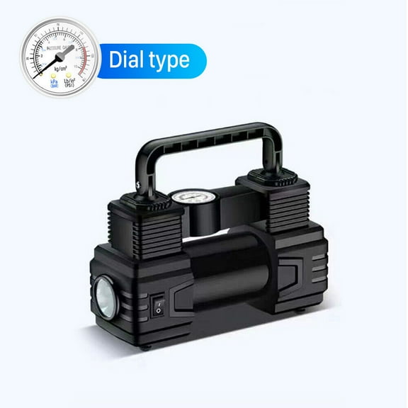 Tire Inflator Portable Air Compressor Pump DC 12V Tire Inflator for Car, Air Pumps with Mechanical Pressure Gauge for Car, Bicycle, Motorcycle, Basketball