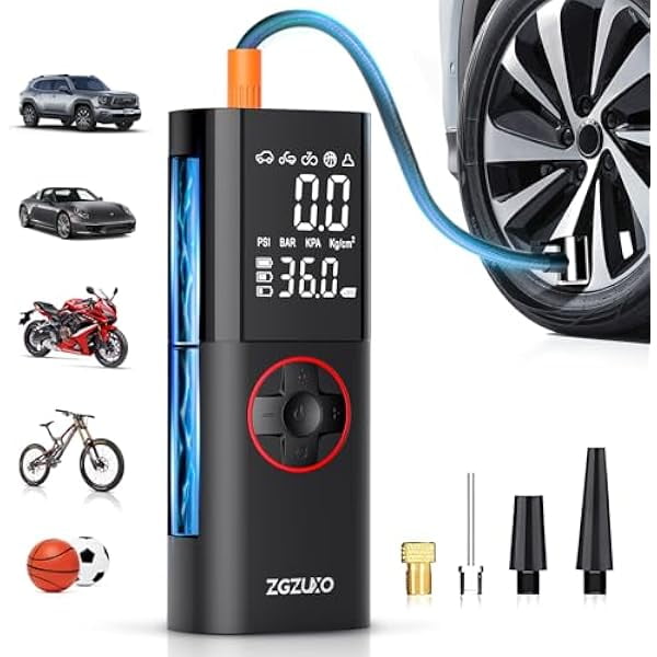 Wireless Car Air Pump 150PSI Electric Tire Inflator Portable Air Compressor For Motorcycle Bike Car Tires And Balls