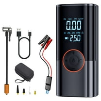 Tire Inflator Portable Air Compressor With Jump Starter Car Air Pump (8000mAh)