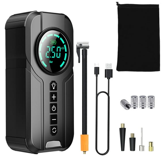 Tire Inflator Portable Air Compressor, iMountek 150PSI Portable Tire Inflator with LED Light, Cordless Easy Operation for Cars,Motorcycle,E-Bike,Ball