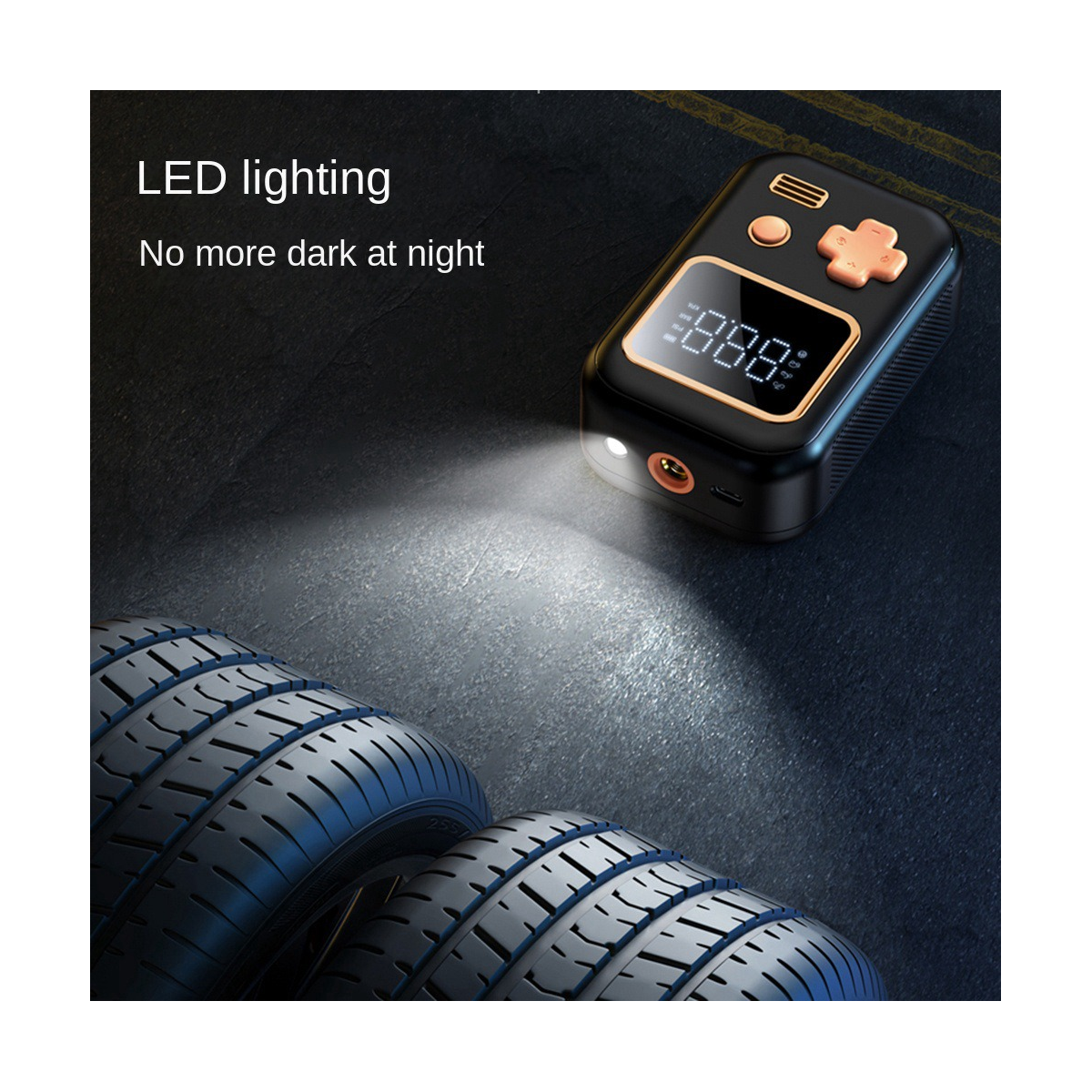 Tire Inflator Portable Air Pump Bicycle Pump, 12V Electric Inflator for