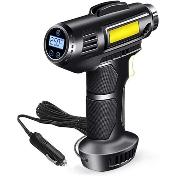 Tire Inflator - Portable Electric Vehicle Tire Air Pump, Wired Car Tire Pump, Car Power Adapter, Digital Pressure Gauge, Car Air Pump for Car Gifts