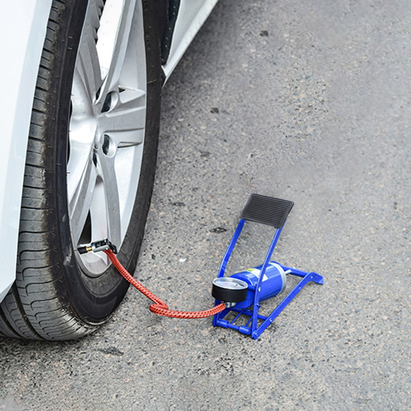 Tire Inflator Pump Car Pump Foot Pedal Battery Auto Tire Inflator Car Pump For Tires Portable Car Electric Car Truck Tire Inflator Pedal Automatic