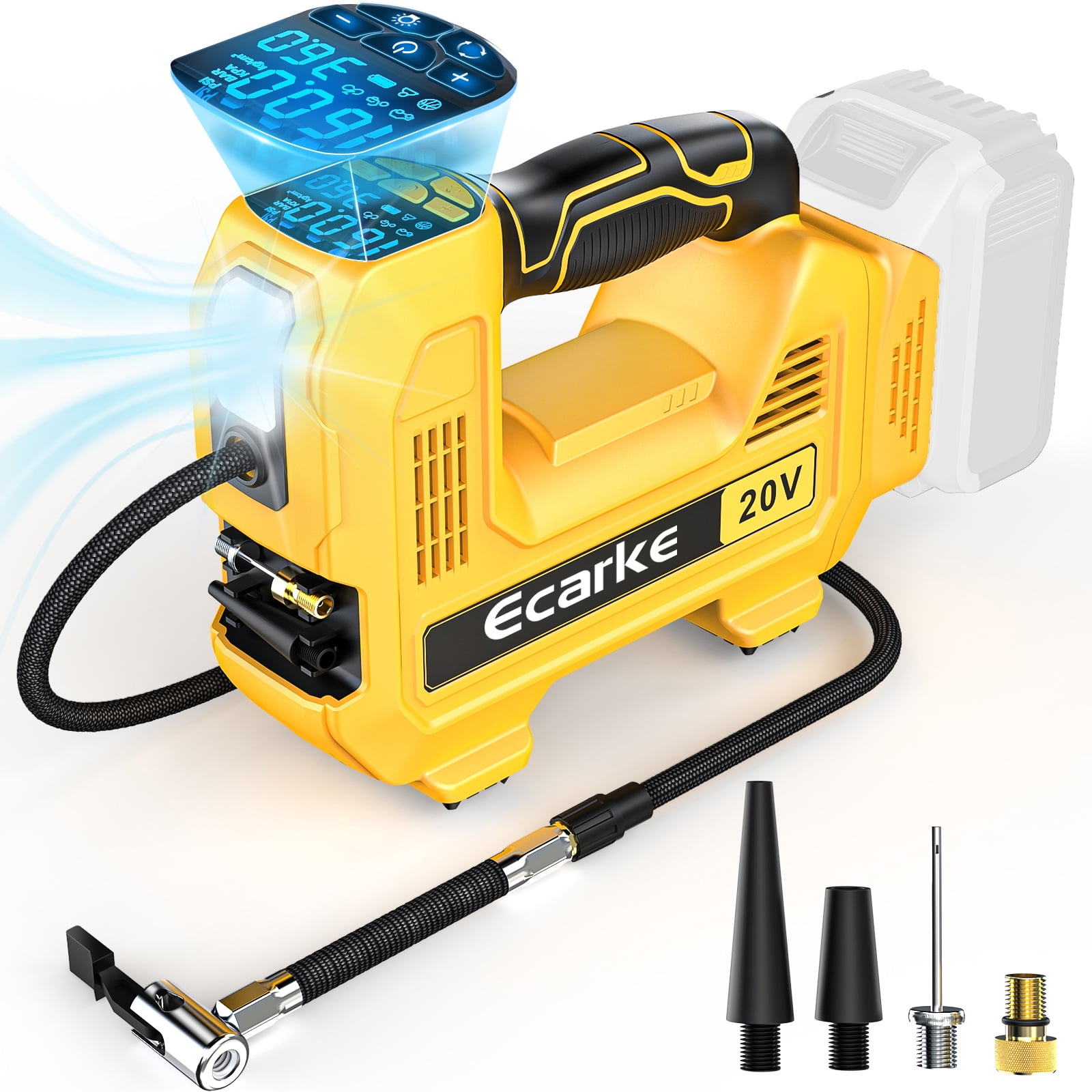 Tire Inflator for DEWALT 20V MAX Battery, Portable Air Compressor Auto Tire Pump(Tool Only, NO Battery)