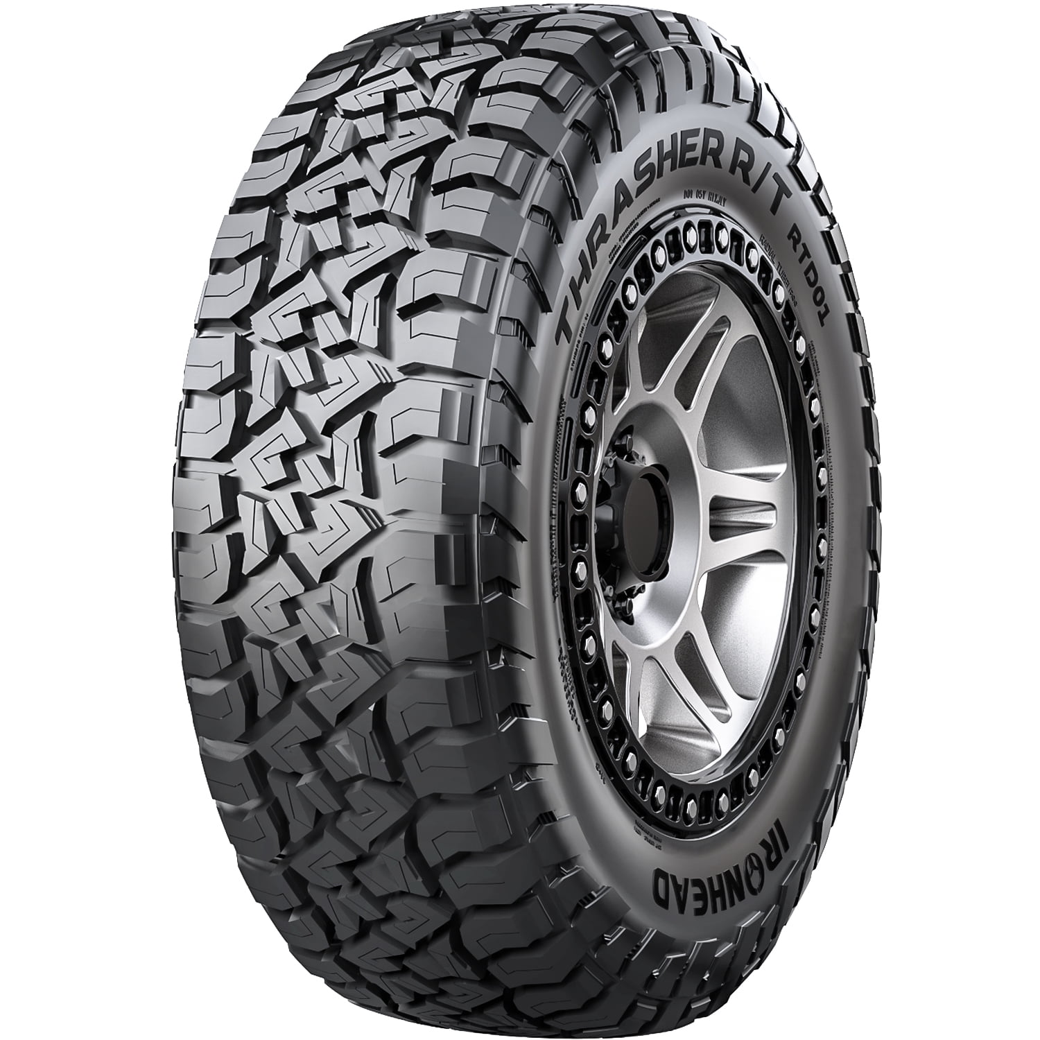 Tire Ironhead Thrasher R/T RTD01 LT 37X12.50R17 D 8 Ply RT Tire Ironhead Thrasher R/T RTD01 LT 37X12.50R17 D 8 Ply RT