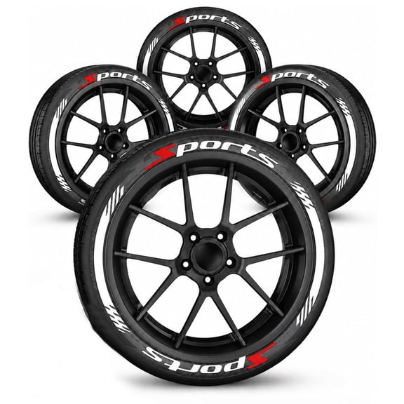 Tire Lettering Stickers Raised 2D Wheel Decals Waterproof Universal Auto Exterior Accessories for Car SUV Truck Motorcycle Rim Decor 4PCS (white)Q
