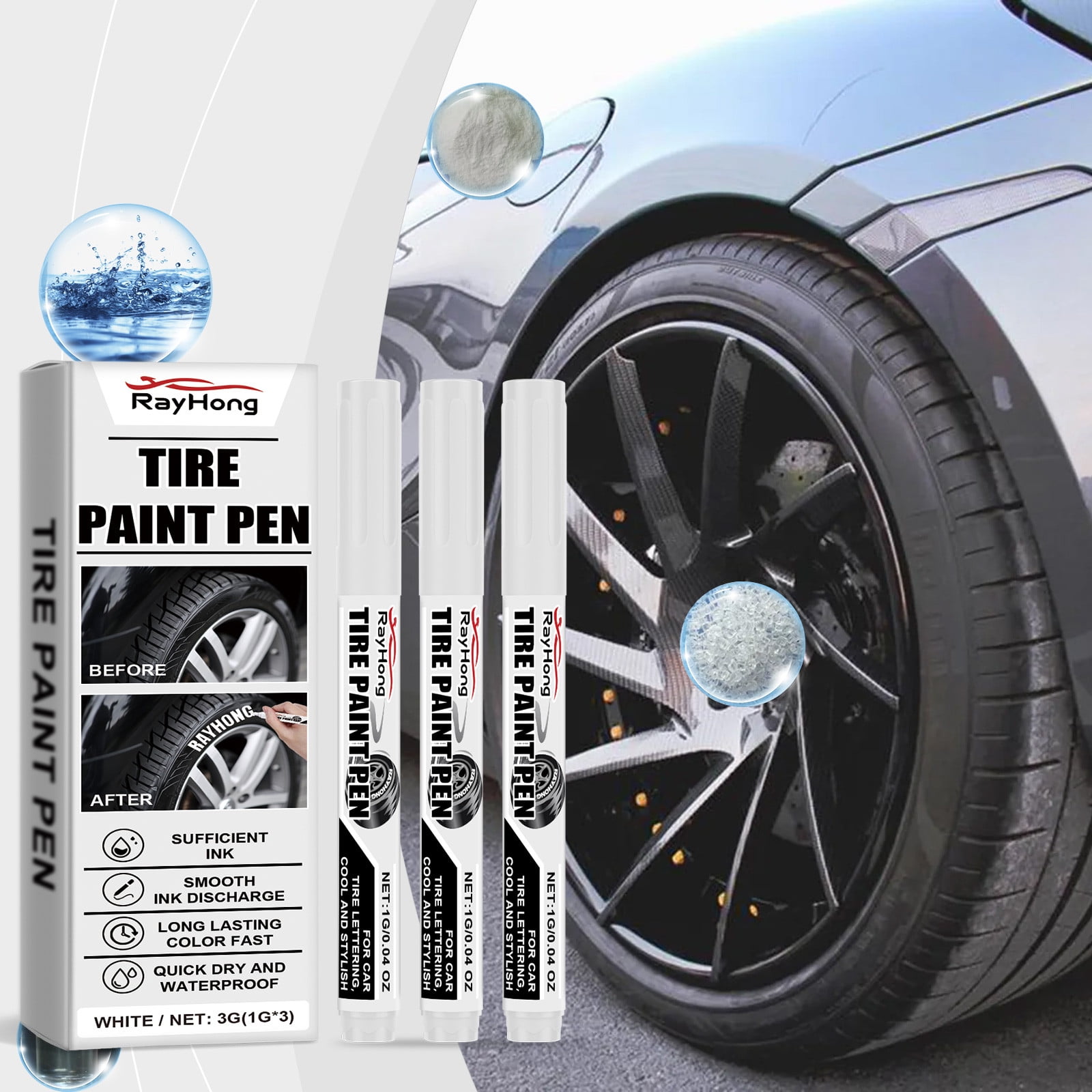 Tire Paint Marker Premium Tire Marker Pens Longlasting Paint Pen for