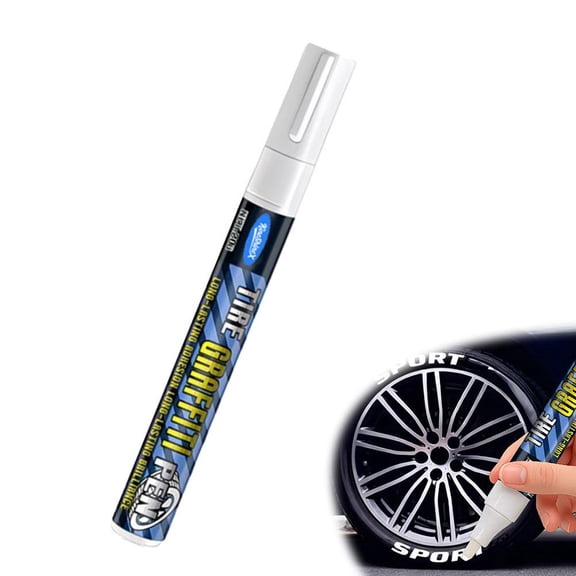 Tire Paint Pen (White/red)