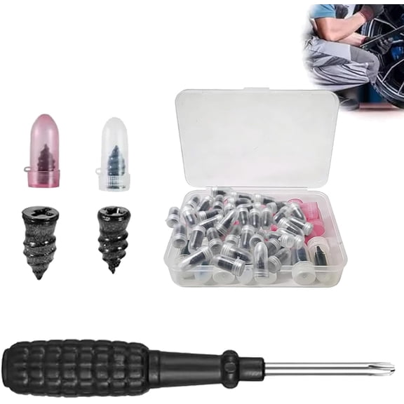 Tire Plug Kit, Tire Repair Rubber Nail Kit, for Fast Emergency Tire Repair for Car Motorcycle Bike Truck(60 small+60 large)
