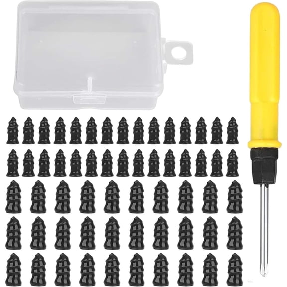 Tire Plugs Screw Type, Rubber Screw Nail Tire Repair Kit for Tubeless Tires, Quick Puncture Fix Tool for Cars Motorcycles Trucks